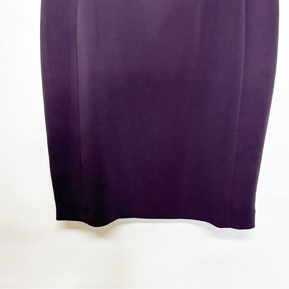 REISS Mora Fitted Pencil Midi Dress with Cap Sleeve Grape Size 6 - Picture 8 of 15